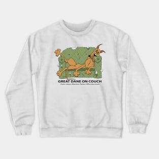 Great Dane On Couch Crewneck Sweatshirt